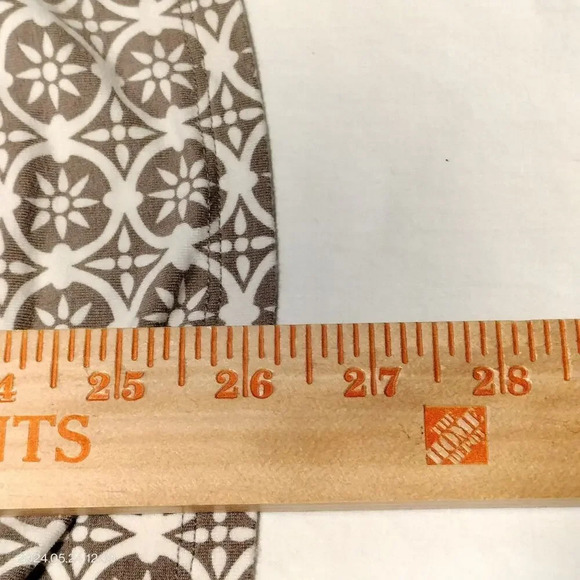 Boden Size 8R Taupe Abstract Side Gather Short Sleeves Fitted Top Causal Work - Picture 10 of 10